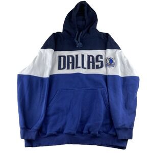Mens Dallas Mavericks Fanatics Colorblock Embroidered  Hoodie 2xL Blue/White NBA